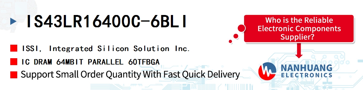 IS43LR16400C-6BLI ISSI IC DRAM 64MBIT PARALLEL 60TFBGA